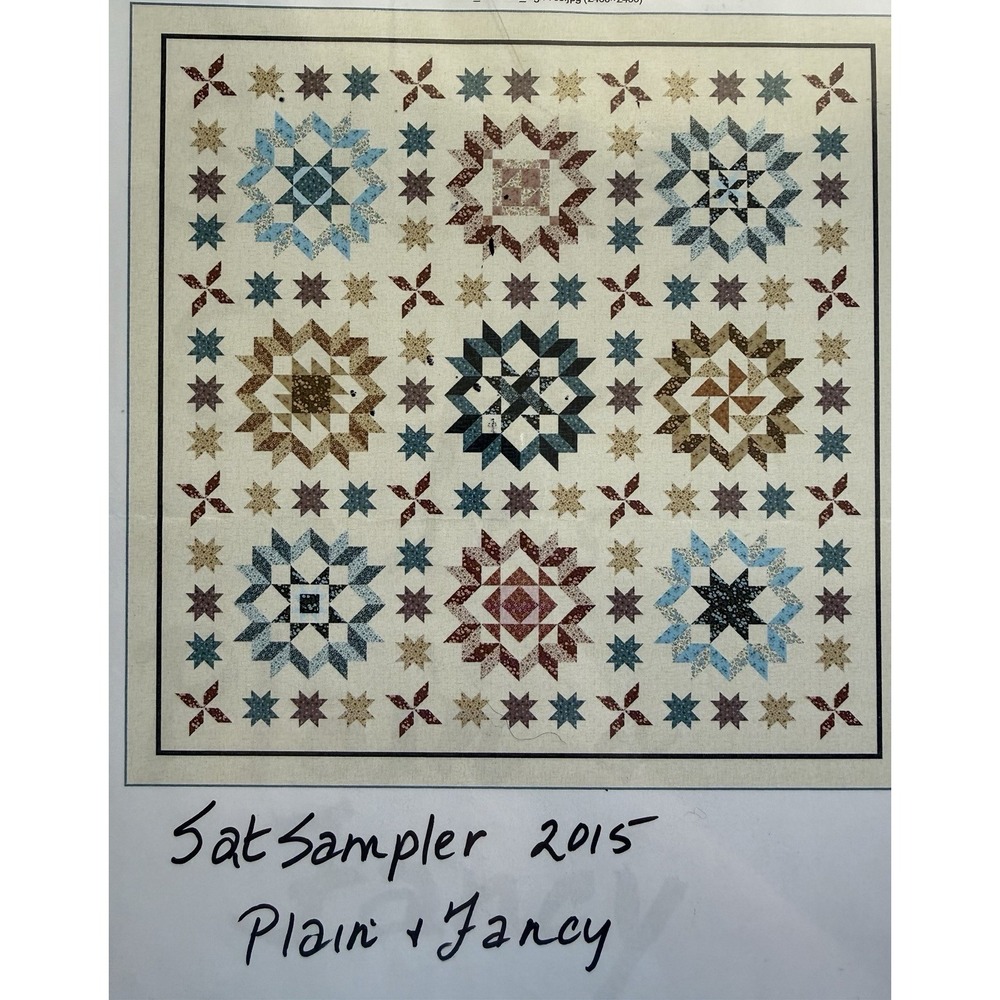 Quilting Treasures Plain & Fancy 9 BOM Patterns In Binder w SOME Pre-Cut Fabric*